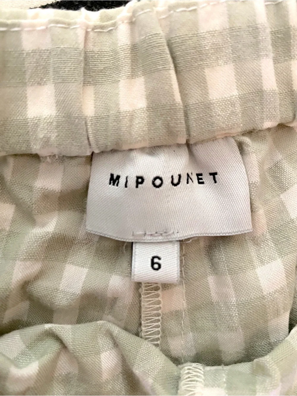 Mipounet 6y Gingham Sage Green Set
